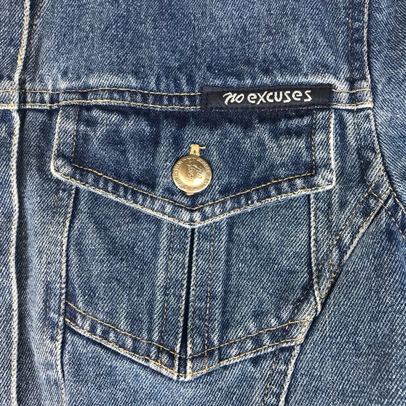 Vintage No Excuses Denim Jacket: Size 10 - Picture 3 of 8